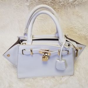 Bold white purse